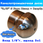форсунка каналопромывочная с боем вперед-назад 1/8" 040 усиленная